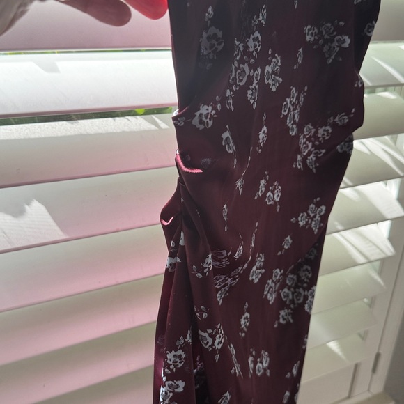 A New Day Brown and Blue Floral Midi Dress - Picture 3 of 5